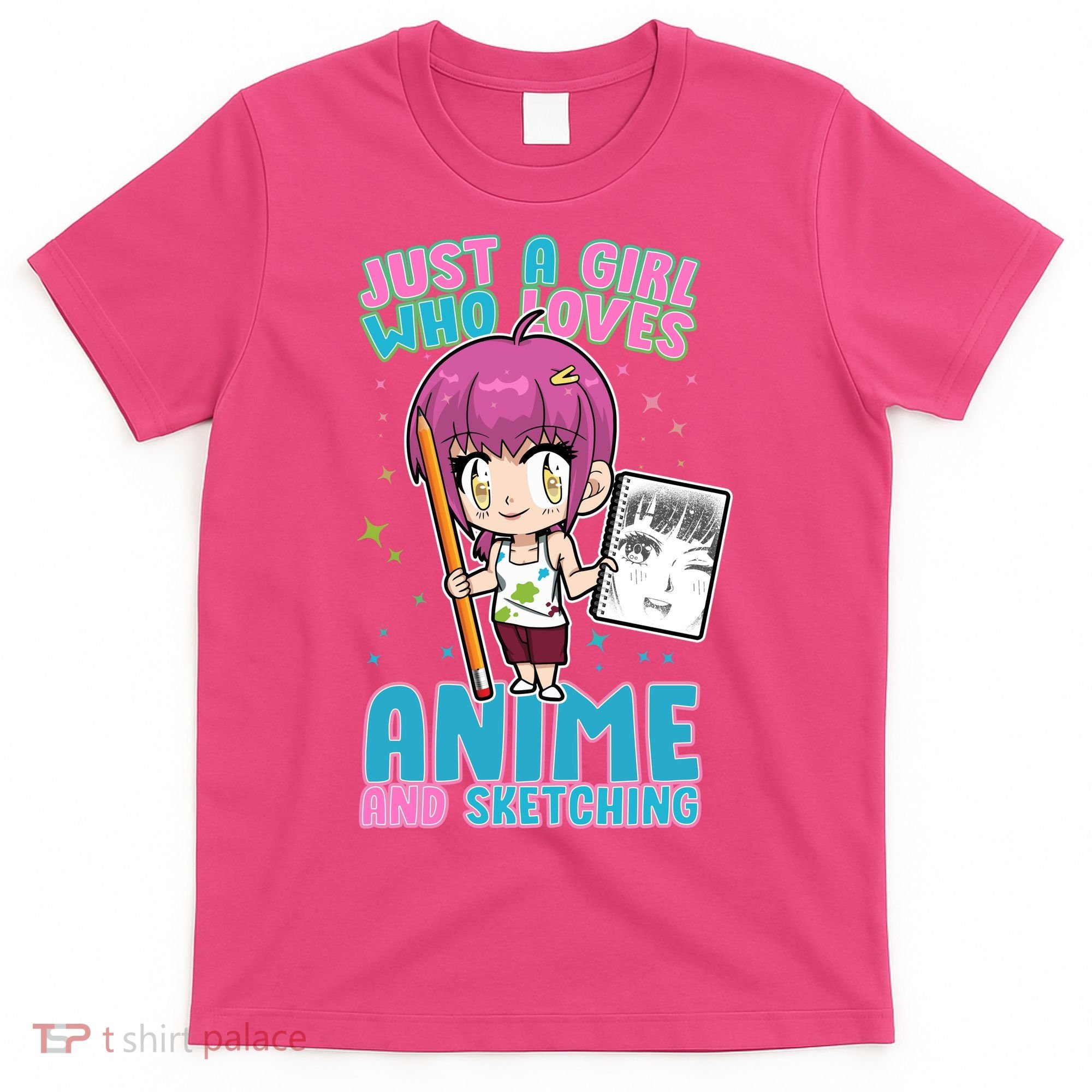 Just A Girl Who Loves Anime And Sketching T-Shirt