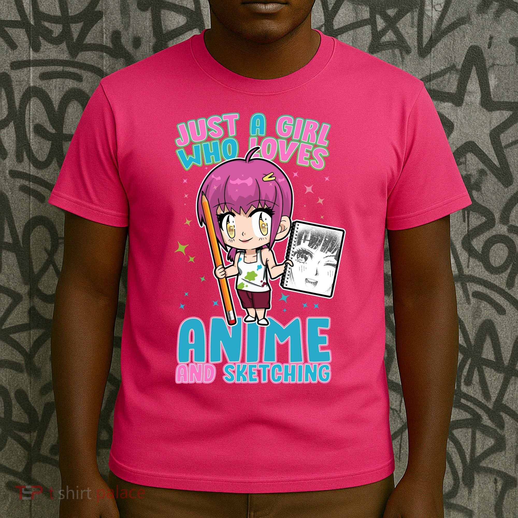 Just A Girl Who Loves Anime And Sketching T-Shirt