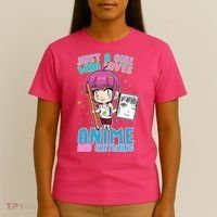 Just A Girl Who Loves Anime And Sketching T-Shirt thumb 4