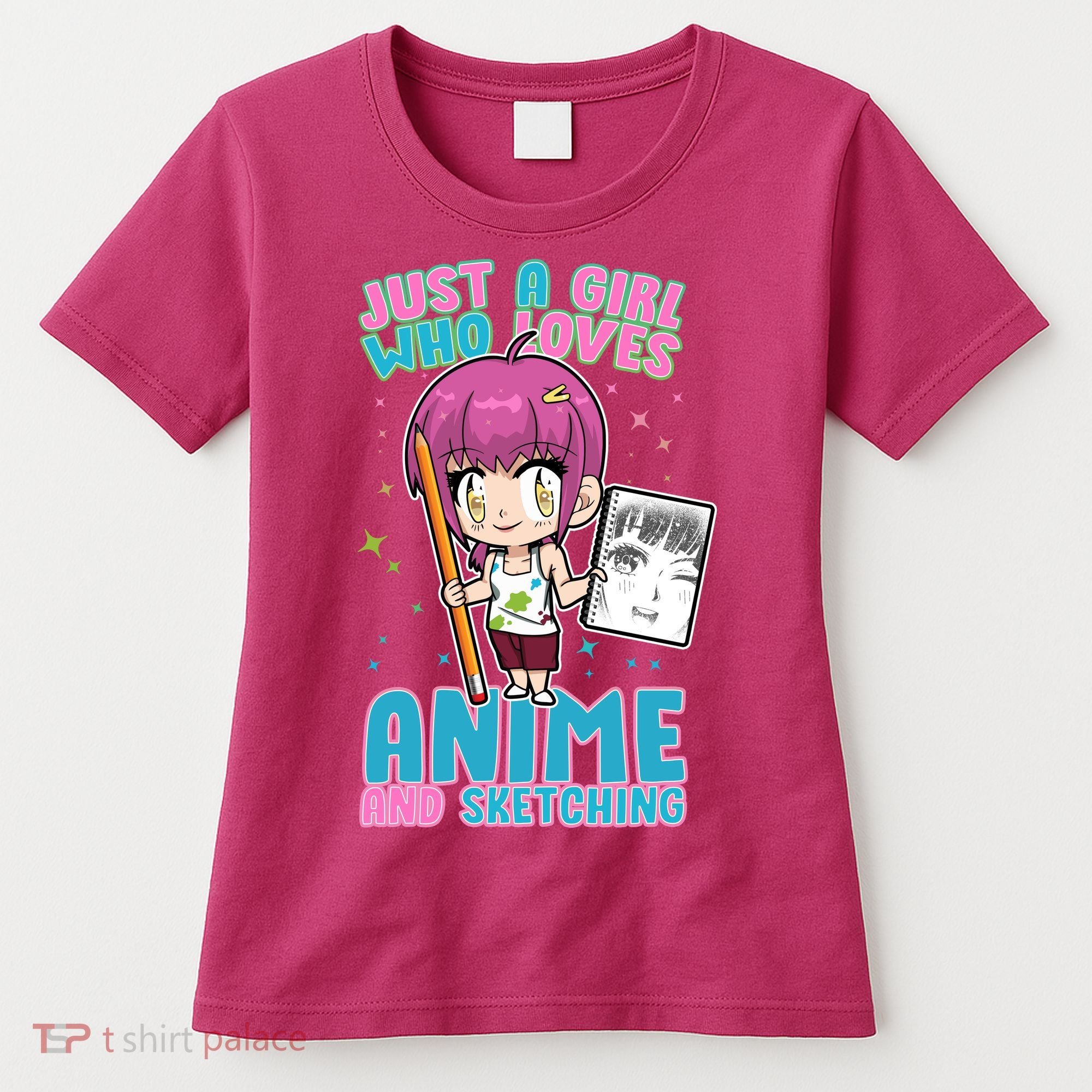 Just A Girl Who Loves Anime And Sketching Women's T-Shirt