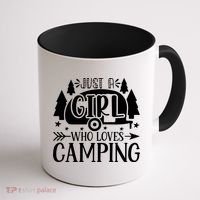 Just A Girl Who Loves Camping Coffee Mug thumb 1