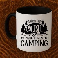 Just A Girl Who Loves Camping Coffee Mug thumb 2