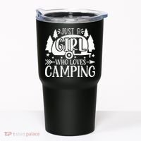 Just A Girl Who Loves Camping Tumbler thumb 0
