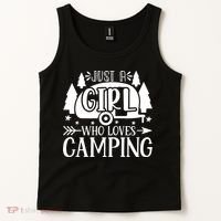 Just A Girl Who Loves Camping Tank Top thumb 2