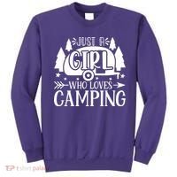 Just A Girl Who Loves Camping Sweatshirt thumb 0