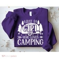 Just A Girl Who Loves Camping Sweatshirt thumb 2
