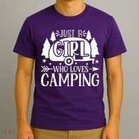 Just A Girl Who Loves Camping T-Shirt thumb 3