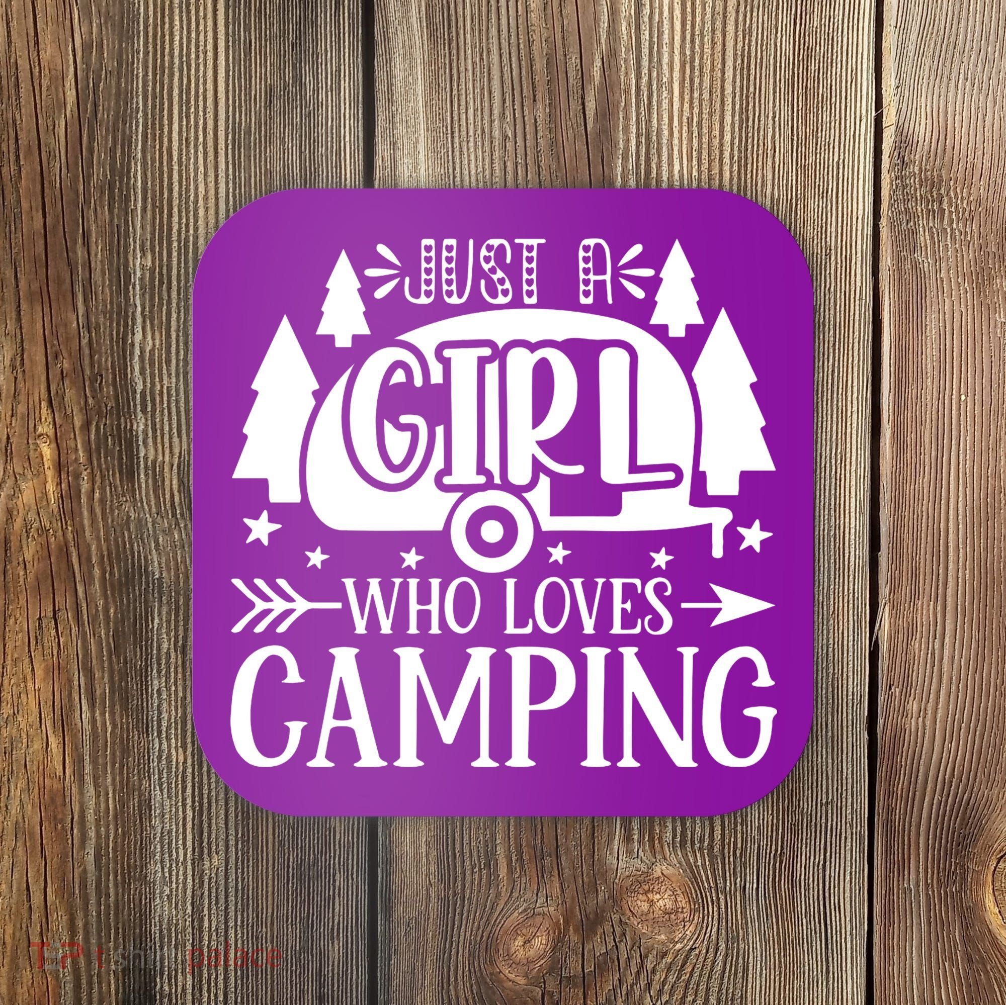 Just A Girl Who Loves Camping Coaster