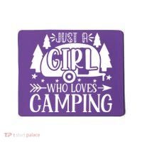 Just A Girl Who Loves Camping Mousepad thumb 0