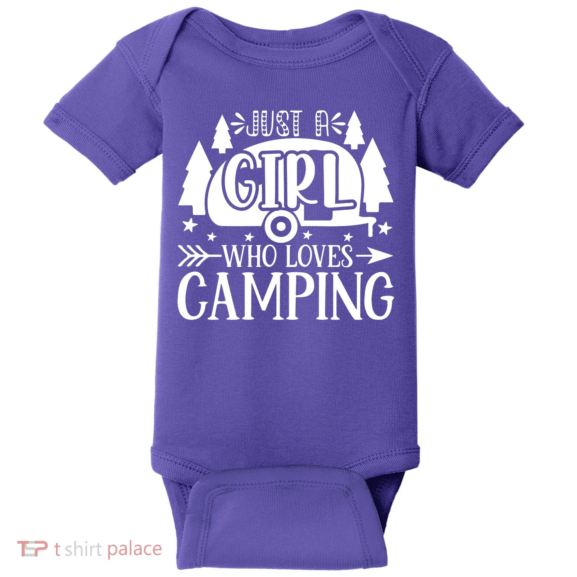 Just A Girl Who Loves Camping Baby Bodysuit
