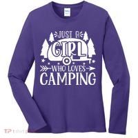 Just A Girl Who Loves Camping Women's Long Sleeve Shirt thumb 0