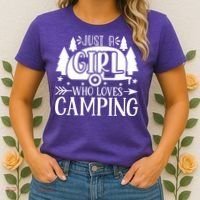 Just A Girl Who Loves Camping Women's T-Shirt thumb 2