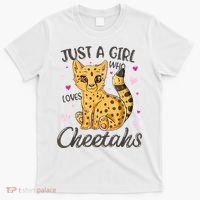 Just A Girl Who Loves Cheetahs Women Cheetah Cat Lover Gift T-Shirt thumb 0