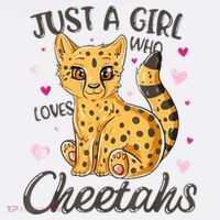 Just A Girl Who Loves Cheetahs Women Cheetah Cat Lover Gift T-Shirt thumb 7