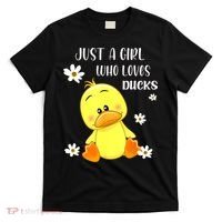 Just A Girl Who Loves Ducks Cute Duck Lover Owner Gift T-Shirt thumb 0