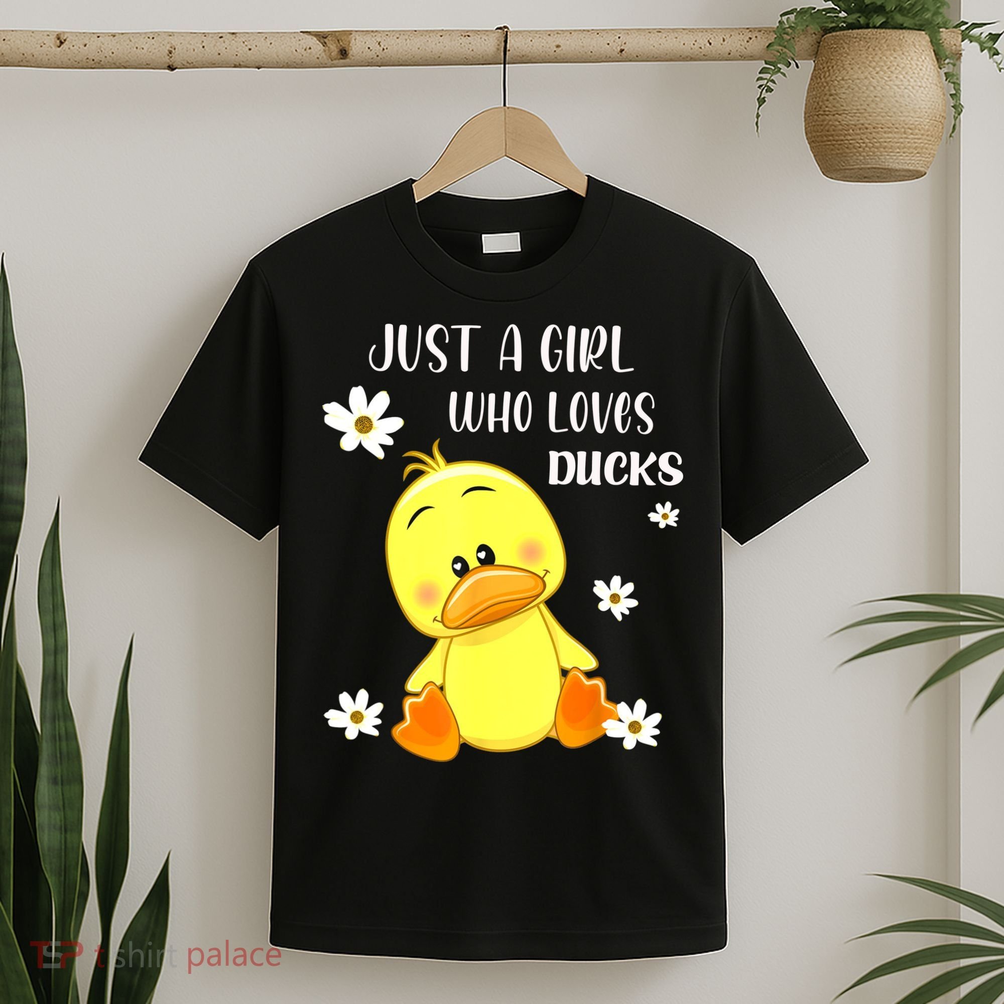 Just A Girl Who Loves Ducks Cute Duck Lover Owner Gift T-Shirt