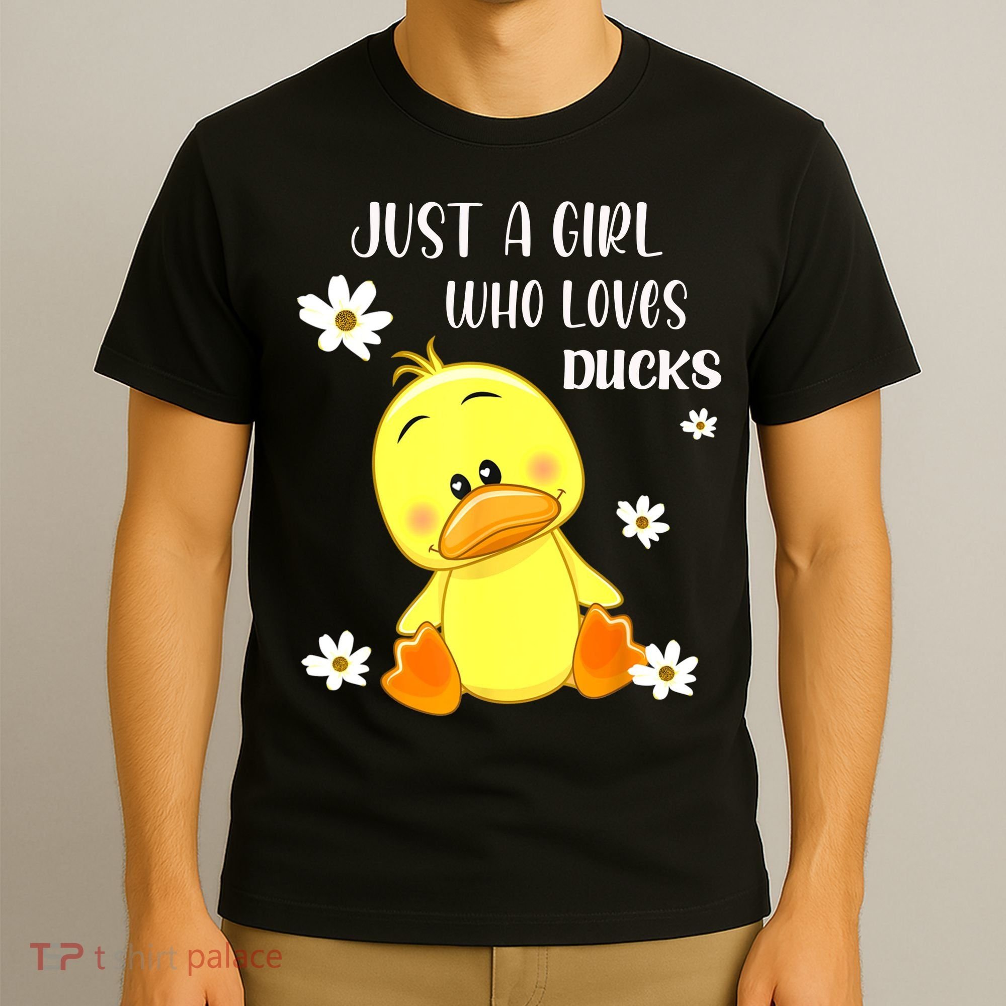 Just A Girl Who Loves Ducks Cute Duck Lover Owner Gift T-Shirt