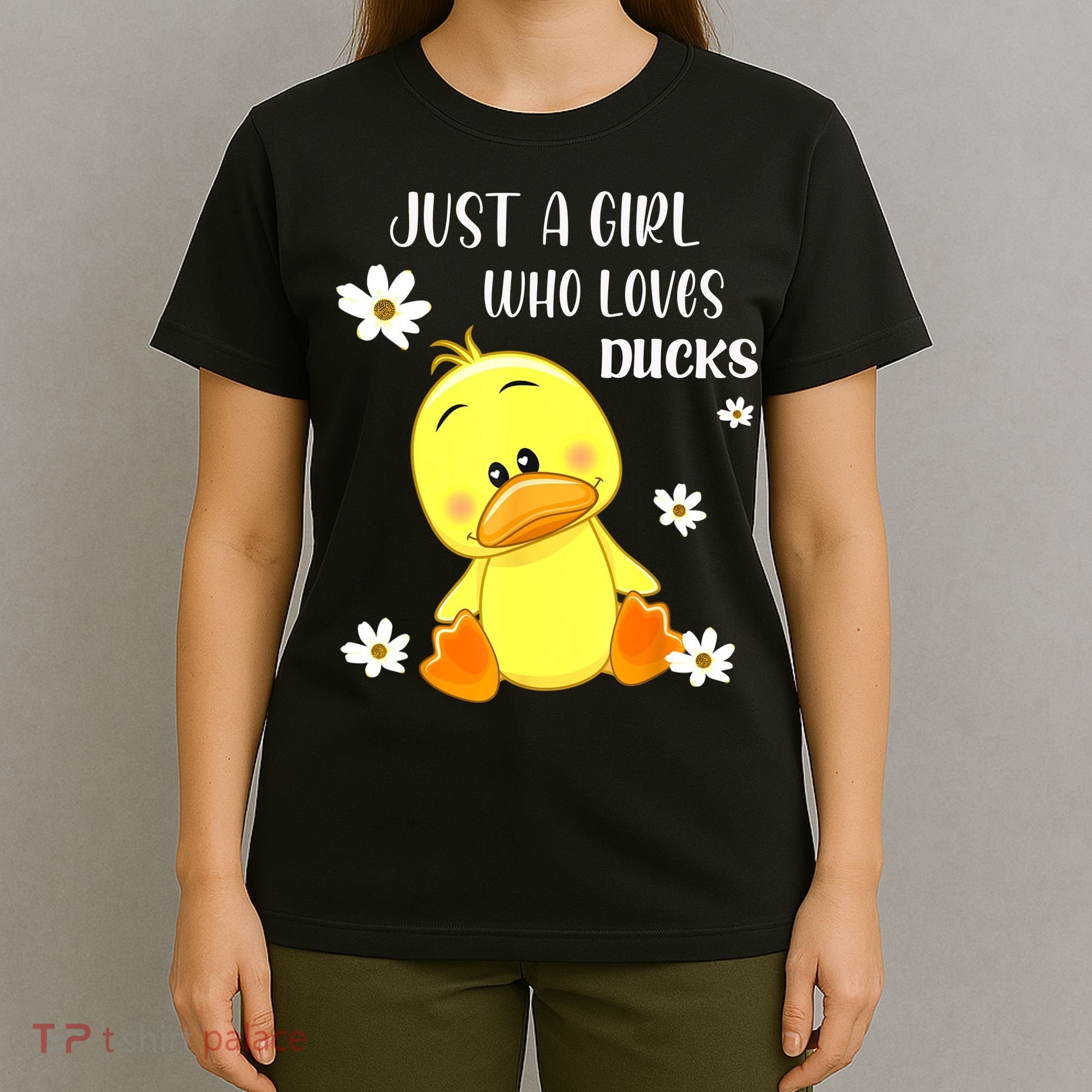 Just A Girl Who Loves Ducks Cute Duck Lover Owner Gift T-Shirt