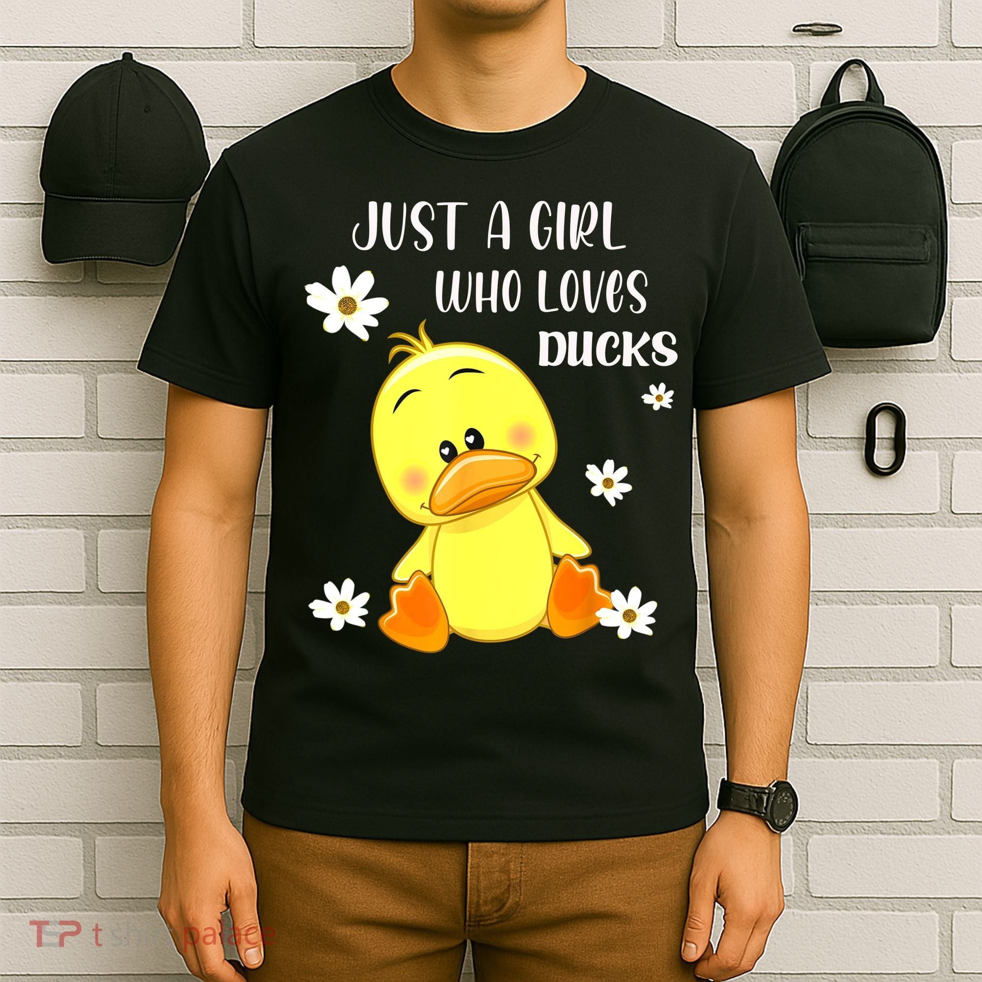 Just A Girl Who Loves Ducks Cute Duck Lover Owner Gift T-Shirt