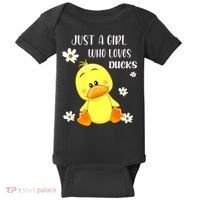 Just A Girl Who Loves Ducks Cute Duck Lover Owner Gift Baby Bodysuit thumb 0
