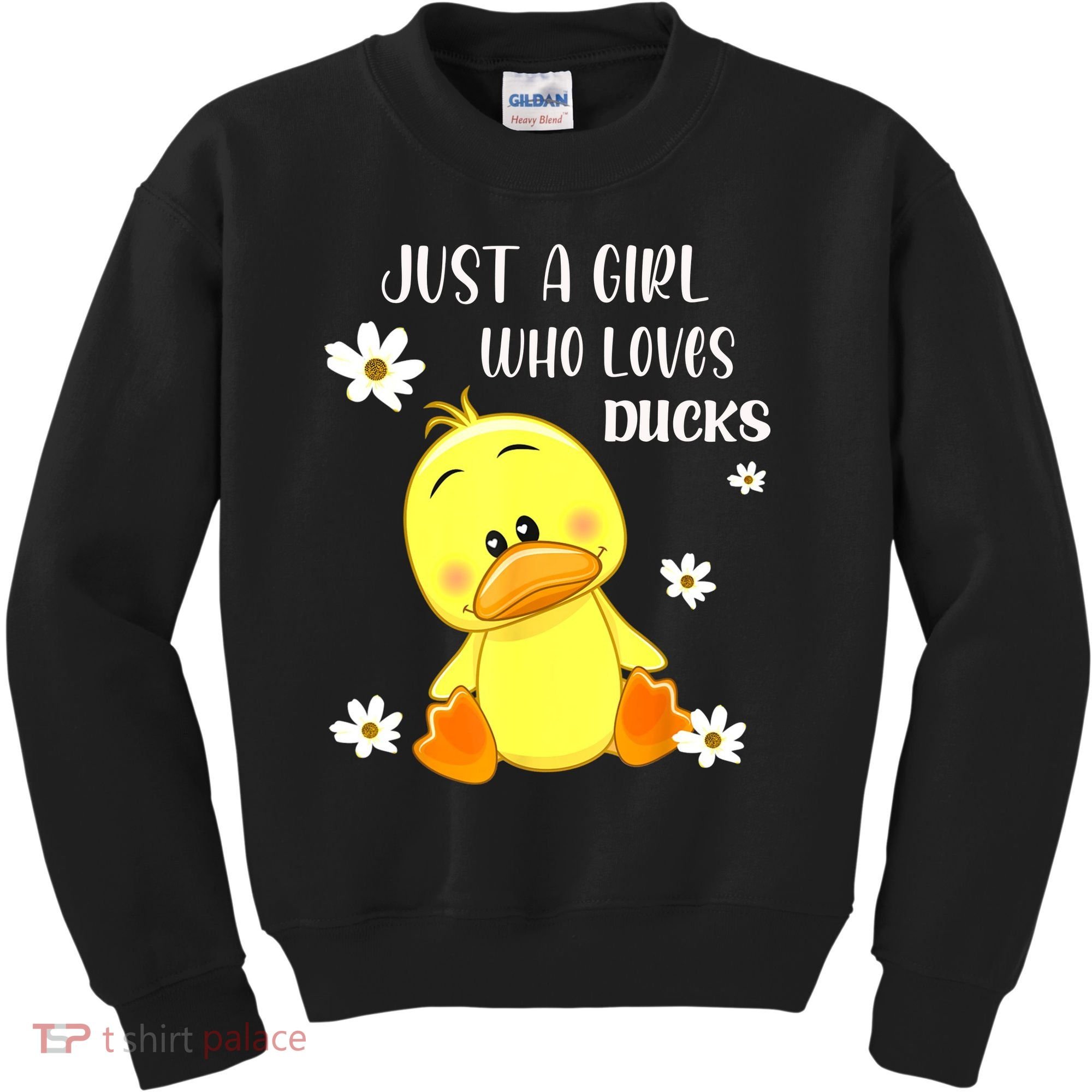Just A Girl Who Loves Ducks Cute Duck Lover Owner Gift Kids Sweatshirt