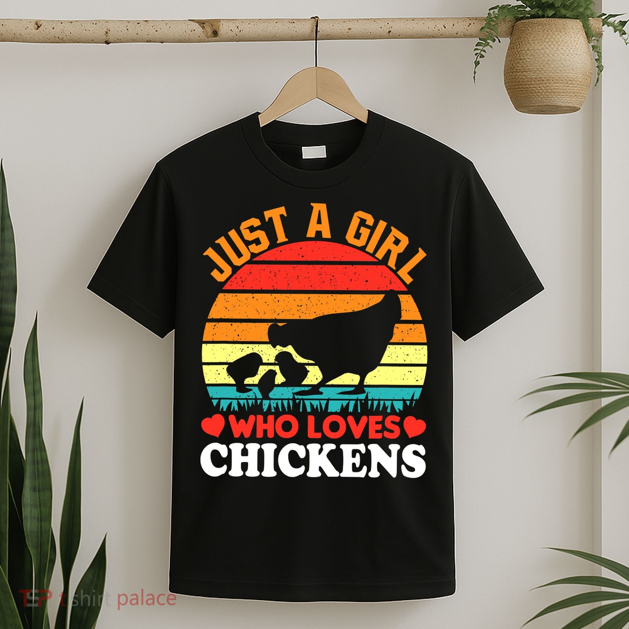 Just A Girl Who Loves Chickens Farmer Farm T-Shirt