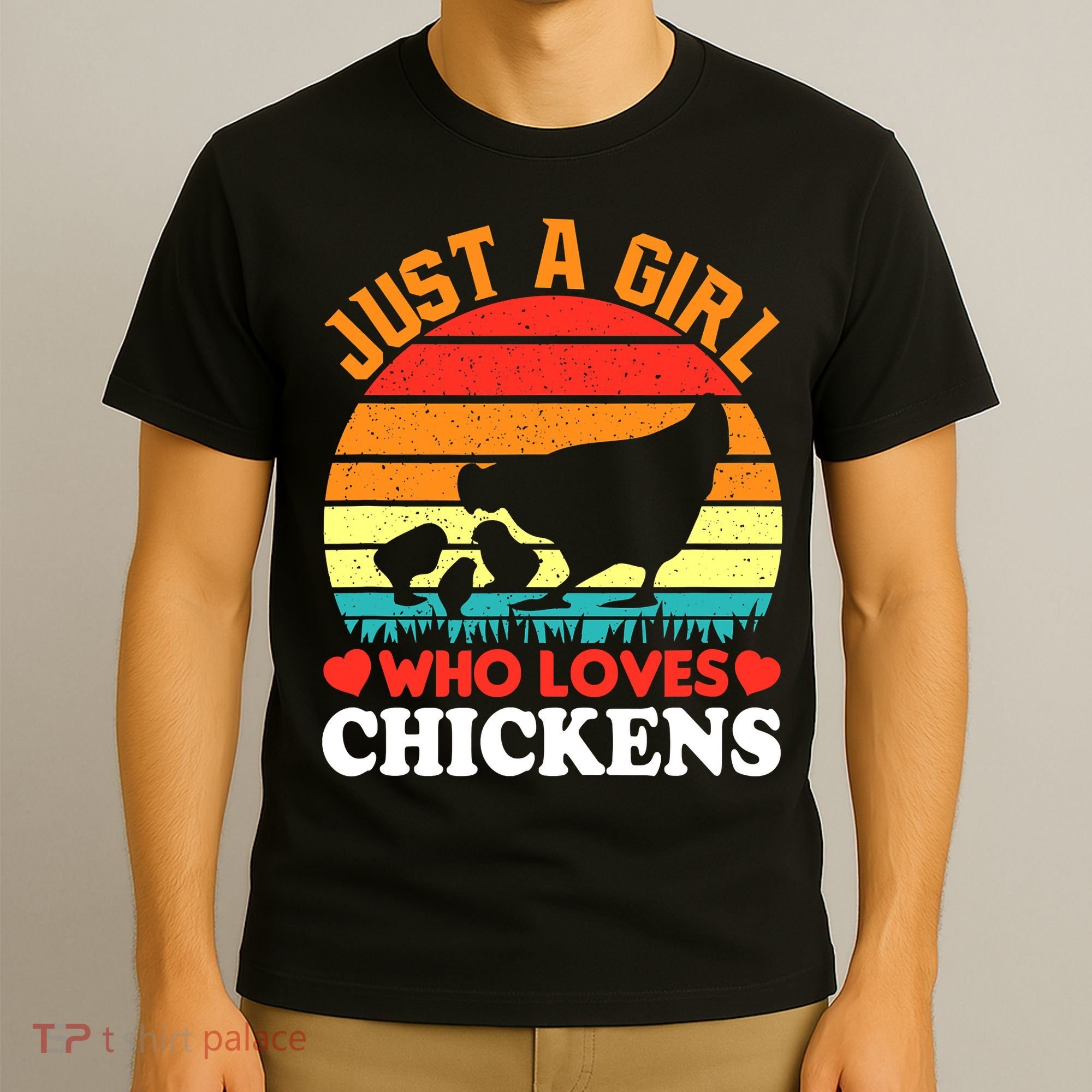 Just A Girl Who Loves Chickens Farmer Farm T-Shirt