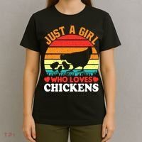Just A Girl Who Loves Chickens Farmer Farm T-Shirt thumb 4