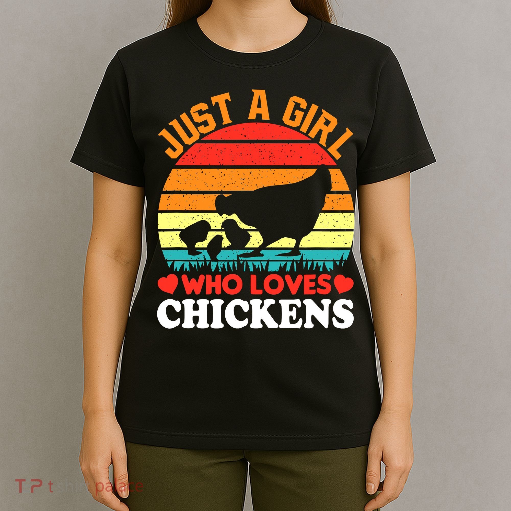 Just A Girl Who Loves Chickens Farmer Farm T-Shirt