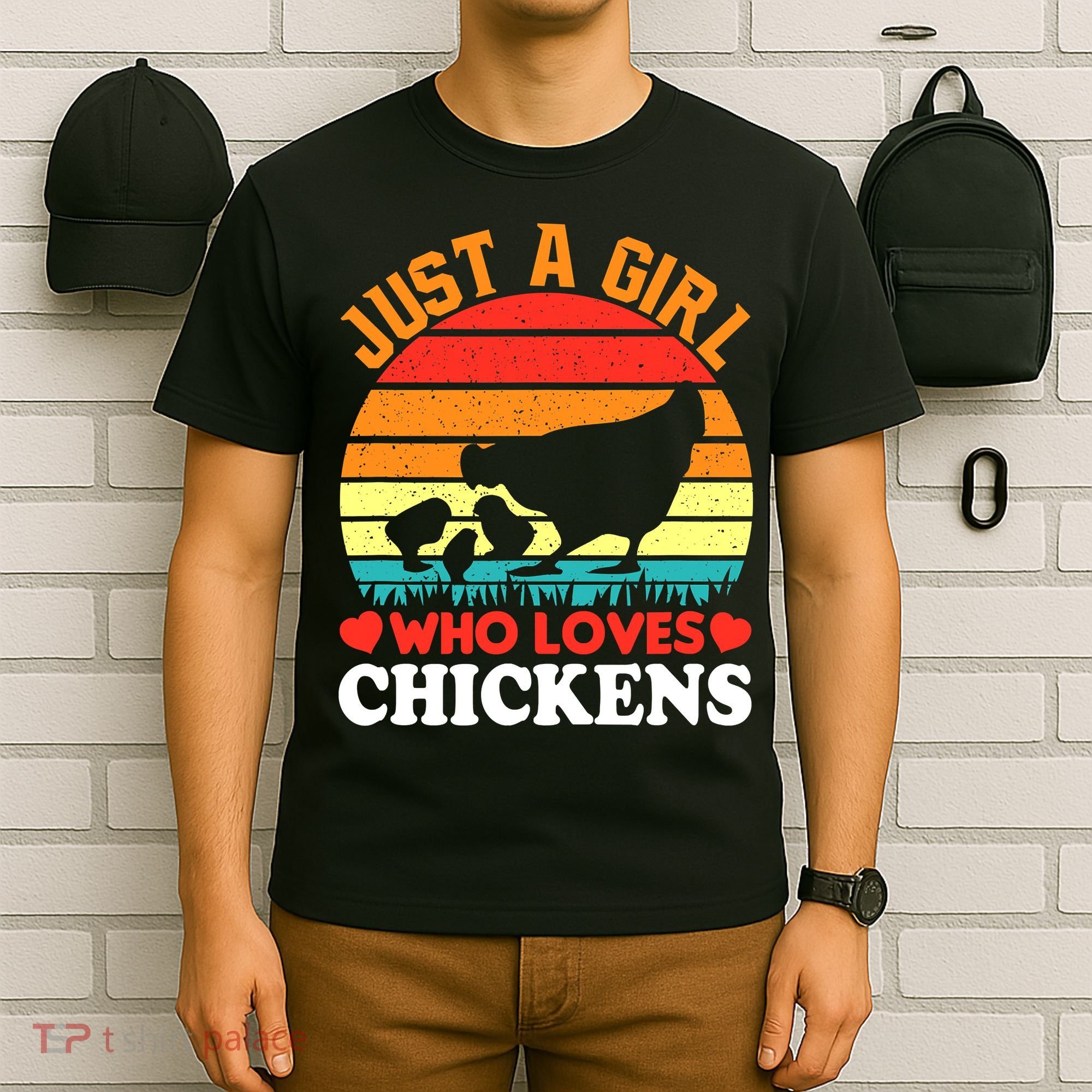 Just A Girl Who Loves Chickens Farmer Farm T-Shirt
