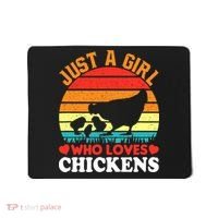 Just A Girl Who Loves Chickens Farmer Farm Mousepad thumb 0