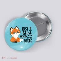 Just A Girl Who Loves Foxes Fox Lover Gift Button thumb 0