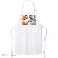 Just A Girl Who Loves Foxes Fox Lover Gift Apron thumb 0