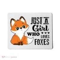 Just A Girl Who Loves Foxes Fox Lover Gift Mousepad thumb 0