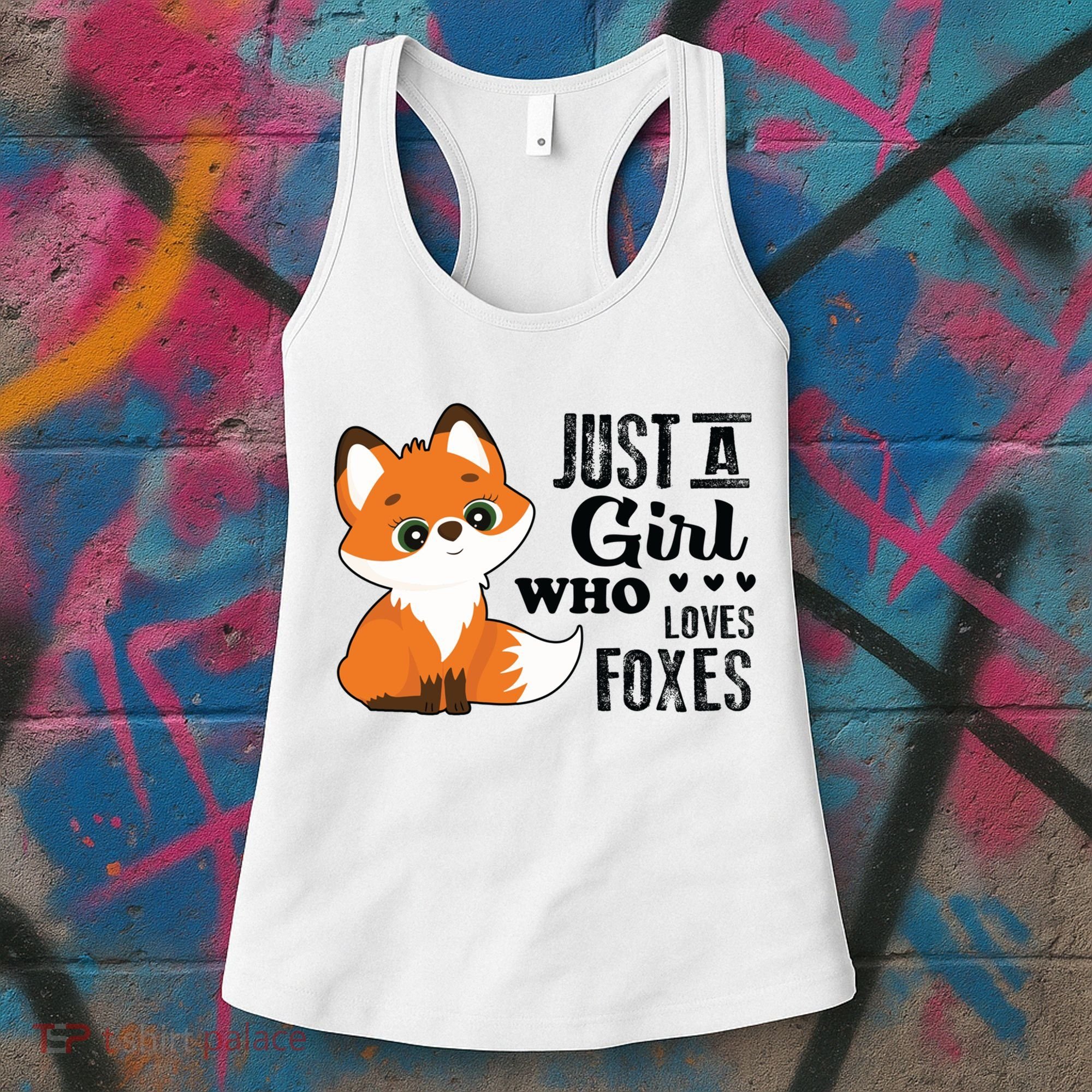 Just A Girl Who Loves Foxes Fox Lover Gift Women's Tank Top