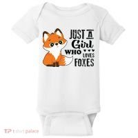 Just A Girl Who Loves Foxes Fox Lover Gift Baby Bodysuit thumb 0