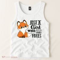 Just A Girl Who Loves Foxes Fox Lover Gift Tank Top thumb 2