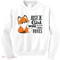 Just A Girl Who Loves Foxes Fox Lover Gift Kids Sweatshirt thumb 0