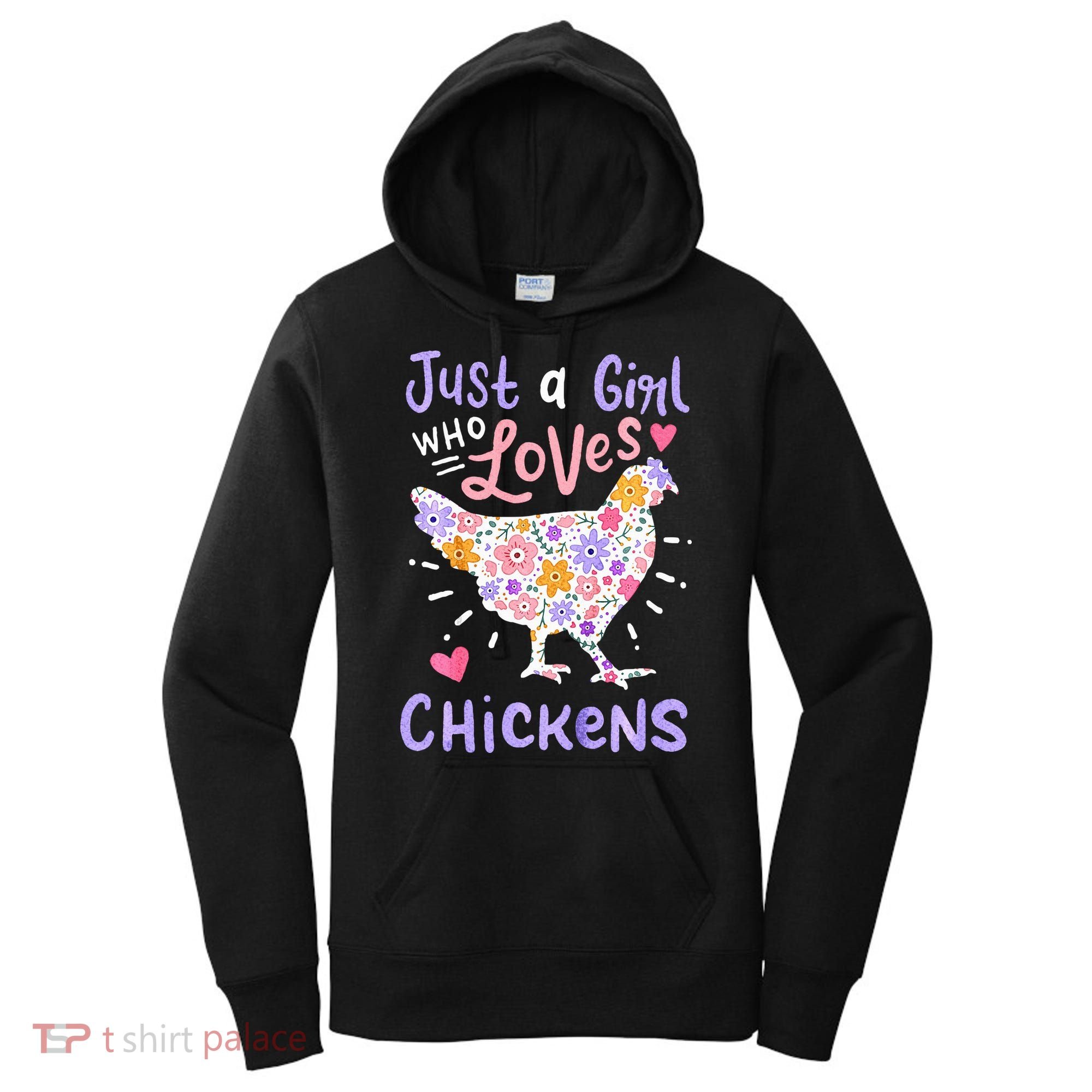 Just A Girl Who Loves Chickens Chicken Hen Love Cute Women's Hoodie