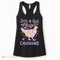 Just A Girl Who Loves Chickens Chicken Hen Love Cute Women's Tank Top thumb 0