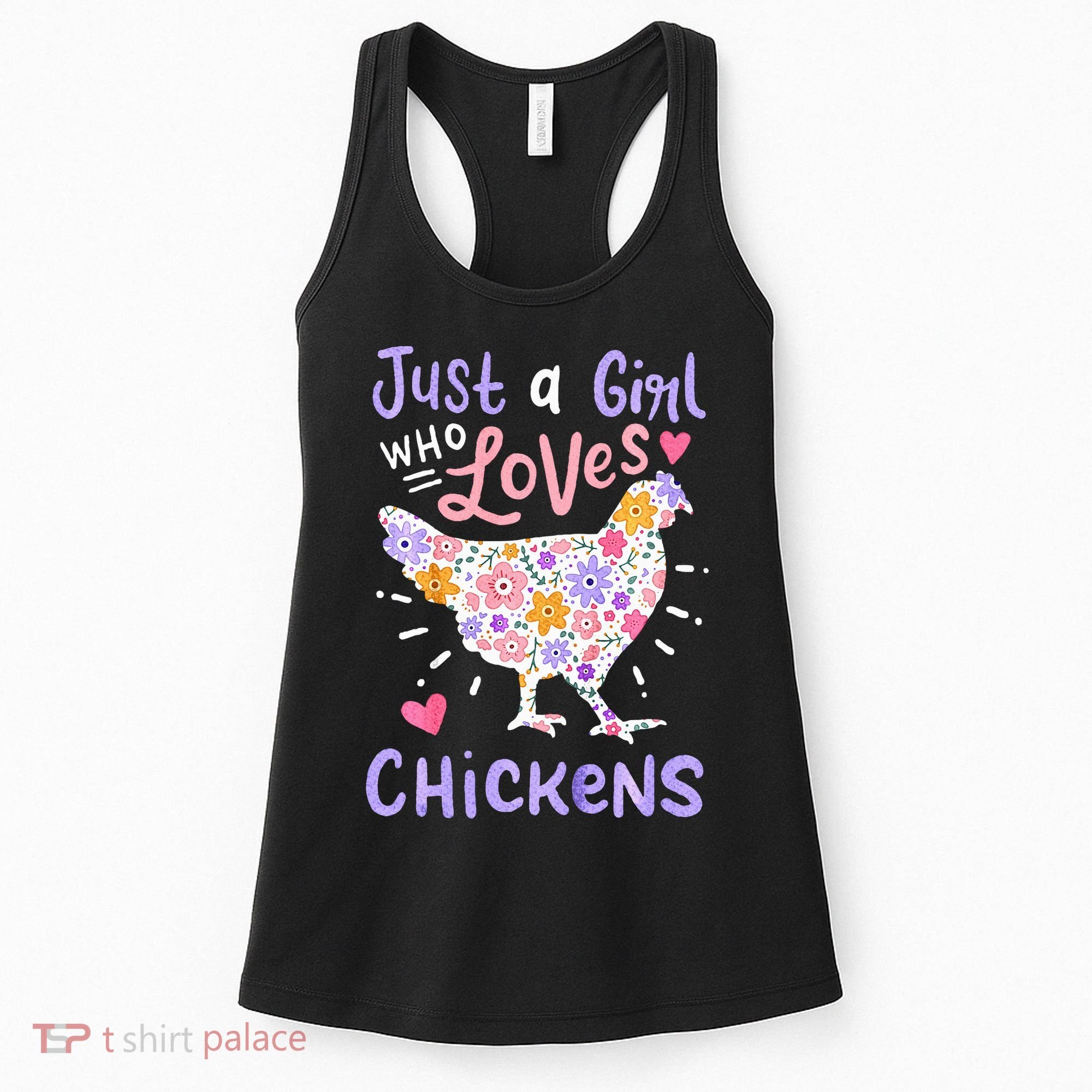 Just A Girl Who Loves Chickens Chicken Hen Love Cute Women's Tank Top