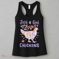 Just A Girl Who Loves Chickens Chicken Hen Love Cute Women's Tank Top thumb 3