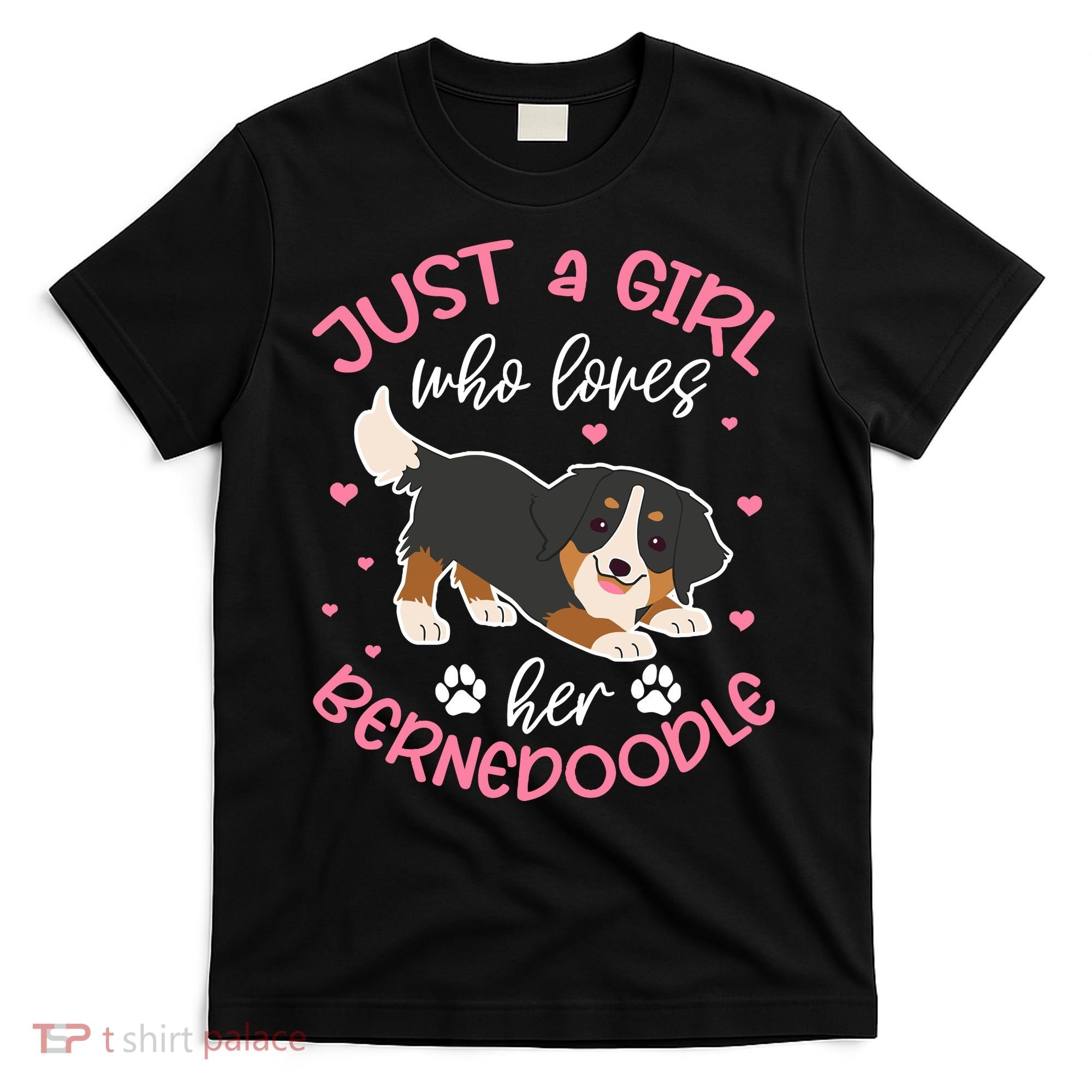 Just A Girl Who Loves Her Bernedoodle Dog Lover Kawaii T-Shirt