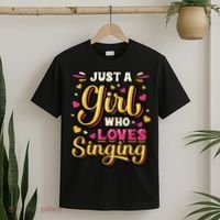 Just A Girl Who Loves Singing Choir Singer Girl T-Shirt thumb 2