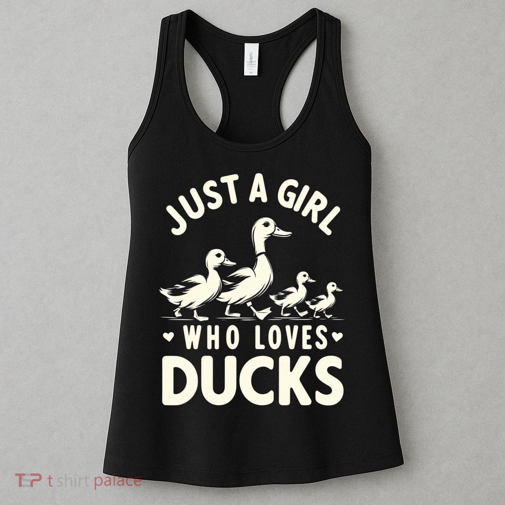 Just A Girl Who Loves Ducks Funny Duck Lover Women's Tank Top