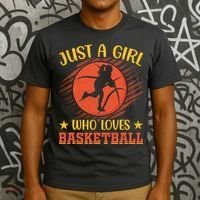 Just A Girl Who Loves Basketball Gift T-Shirt thumb 3