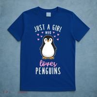 Just A Girl Who Loves Penguins Gift Cute Nature Toddlers Gift T-Shirt thumb 5