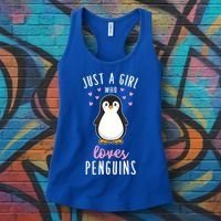 Just A Girl Who Loves Penguins Gift Cute Nature Toddlers Gift Women's Tank Top thumb 3