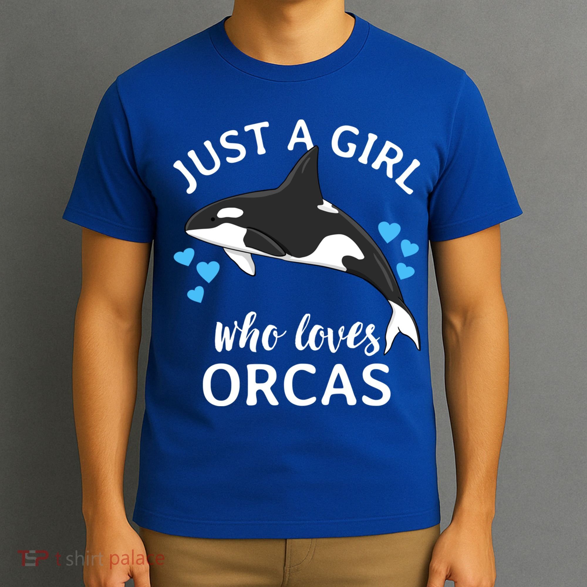 Just A Girl Who Loves Orcas Killer Whales Sea Ocean Cute Gift T-Shirt