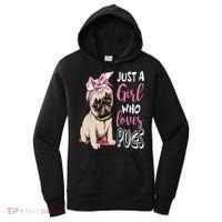 Just A Girl Who Loves Pugs: Cute Pug Dog Lover Gift Women's Hoodie thumb 0